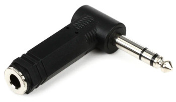 Hosa GPP-273 1/4 inch TRS Female to 1/4 inch TRS Male Right Angle Adapter