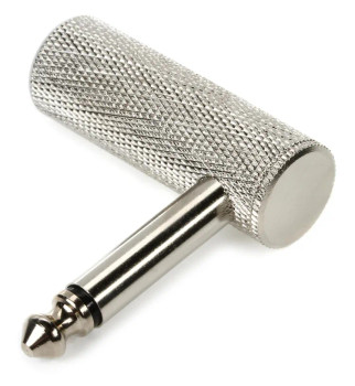 Hosa GPP-151 1/4 inch TS Female to 1/4 inch TS Male Right Angle Adapter