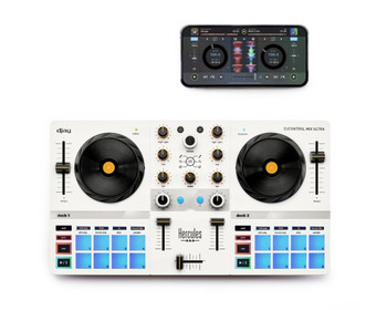 Hercules DJControl Mix Ultra Wireless Compact DJ Controller for Smartphones and Tablets – Portable Mobile Mixing Anywhere Anytime (AMS-DJCONTROL-MIX-ULTRA)