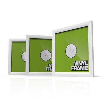 Glorious Vinyl Frame Set White, 3-Piece Display Frames for 12-Inch Record Covers with Adjustable Mounting System and Glass Cover (AMS-VINYL-FRAME-SET-WHT)