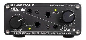 Lake People G103D4 Dante Professional Headphone Amplifier for Dante Audio Networks with High-Power Output (AMS-G103D-DANTE)