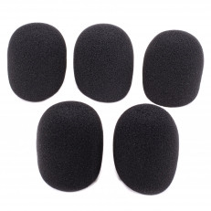 CAD Handheld Microphone Foam Windscreen Set, Black, 5-Pack Universal-Fit Wind Protection for Vocal Microphones (AMS-WS5)