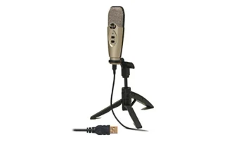 CAD Audio U37 Large-Diaphragm Cardioid USB Condenser Microphone with Desktop Stand for Recording, Podcasting, and Streaming Applications (AMS-U37SEB)