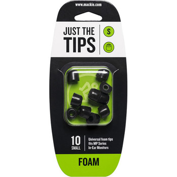 Mackie MP Series Small Foam Black Ear Tips Kit for Enhanced Comfort, Secure Fit, and Superior Noise Isolation (2050482-310)