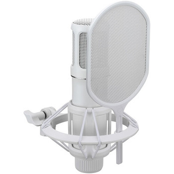 Yamaha Large-Diaphragm Cardioid Condenser Microphone in White, designed for detailed and high-resolution recording for studio and streaming, (YCM705 W)