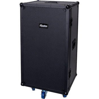 Headliner, HL10300, Pitch Black CDJ/Mixer Touring Case for 4 CDJs and 1 DJ Mixer with Integrated Shelving, Accessory Drawer, and Rolling Road-Ready Design