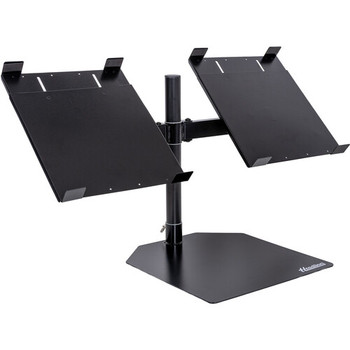 Headliner, HL22001, Avalon CDJ Stand 2 Dual Adjustable Stand for CDJs and Media Players with Heavy-Duty Steel Base and Space-Saving Design