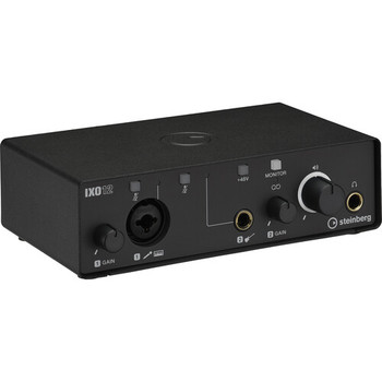 Steinberg USB-C Audio Interface in Black, designed for high-quality recording, streaming, and music production, (IXO12 B)
