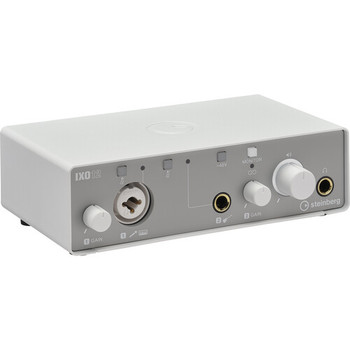 Steinberg USB-C Audio Interface in White, designed for high-quality recording, streaming, and music production, (IXO12 W)