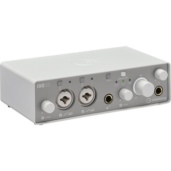 Steinberg USB-C Audio Interface in White, designed for high-quality recording, streaming, and music production, (IXO22 W)