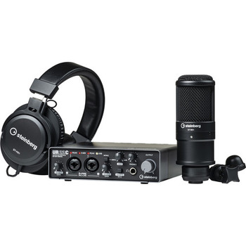 Steinberg Recording Pack with 2x2 USB 3.1 Audio Interface, headphones, and studio microphone, designed for complete recording and music production setups, (UR22C RP)