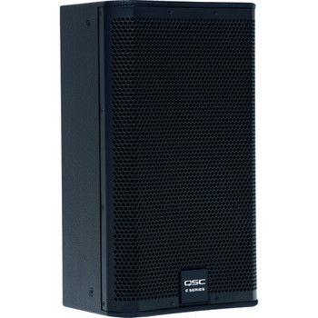QSC Audio E110-BK 10" 2-way, externally powered, live sound-reinforcement loudspeaker. Color - Black.