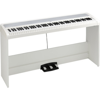 Korg B2SP Digital Piano with 88-Key Natural Weighted Keyboard and Matching Stand in White Finish (B2SPWH)