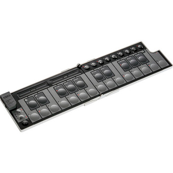 Korg nanoKEY Fold Slimline Foldable MIDI Keyboard Controller (White)