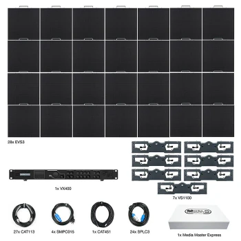 ADJ EVS3 Video System Package with 28 EVS3 LED Video Panels (EVS3-7X4)