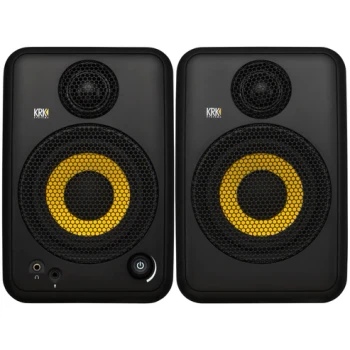KRK GoAux 4 Portable Powered Studio Monitors – Compact 4” Bi-Amplified Monitor System (GOAUX4-NA)