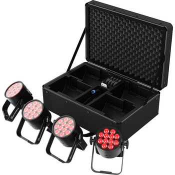 CHAUVET DJ FREEDOMPARQ12X4 Freedom Par Q12 Battery-Powered RGBA LED Fixture (4-Light Kit)