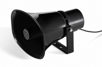 JBL CSS-H30-BK 30-Watt Paging Horn Loudspeaker, 70V/100V Multi-Tap Transformer with 8Ω Direct, IP65 Rated, Includes Stainless Steel Mounting Bracket, Black, (JBL-CSS-H30-BK)