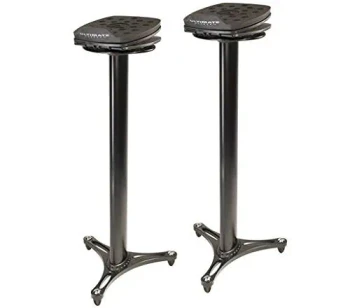 Ultimate Support 17450 MS-100B Studio Monitor Stand Black 38-Inch with MS-80 Desktop Stands (MS-100B)