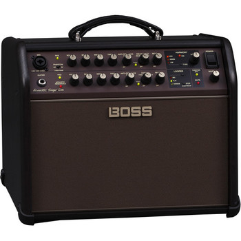 BOSS Acoustic Singer Live 60-Watt Acoustic Guitar and Vocal Amplifier with Harmony Effects, Looper, USB Recording, and Dual Speaker System for Solo Performers (ACS-LIVE)