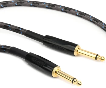 BOSS BIC-10 Instrument Cable, 10ft/3m Straight-to-Straight 1/4-Inch Cable with Oxygen-Free Copper Core and Gold-Plated Connectors for Guitar, Bass, Keyboards, and Professional Audio Applications (BIC-10)