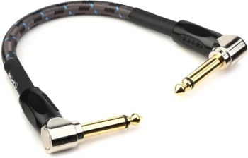BOSS BIC-PC 6in / 15cm Instrument Cable, Right-Angle 1/4-Inch Connectors for Pedalboards (BIC-PC)