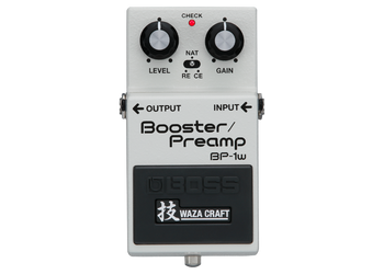 BOSS BP-1W Waza Craft Booster and Preamp Pedal with CE-1 and RE-201 Analog Preamp Modes, Clean Boost, Adjustable Gain and Level Controls (BP-1W)