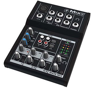 Mackie Mix5 Compact 5-Channel Analog Mixer with Mic Preamp and Stereo Line Inputs (2058105-00)