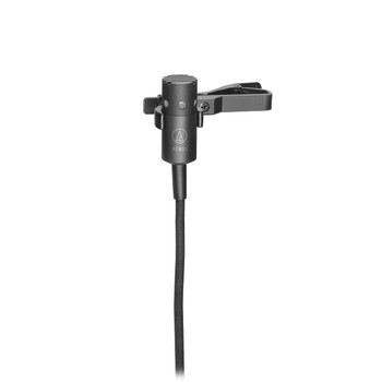 Audio Technica AT831R Miniature Omnidirectional Lavalier Microphone, Remote Power Compatible Clip On Mic (AT831R)
