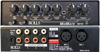 Rolls MX153 Mix Mate 1/2 Rack Mic Mixer