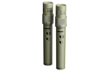 Shure KSM141/SL Stereo Pair (2x KSM141 Dual-Pattern Studio Condenser Microphones), Includes Foam Windscreens, A27M Stereo Microphone Adapter, and Carrying Case (KSM141/SL Stereo)