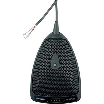 Shure MX392/C Cardioid Condenser Boundary Microphone with Built-in Preamp, 12 ft Unterminated Cable, Logic Functions, Programmable Switch, and LED Indicator (MX392/C)