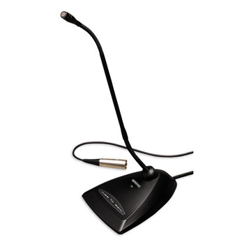 Shure MX412D/S 12" Desktop Gooseneck Condenser Microphone, Supercardioid, Attached 10 ft XLR Cable, Logic Functions, Programmable Switch and LED Indicator, Attached Desktop Base (MX412D/S)