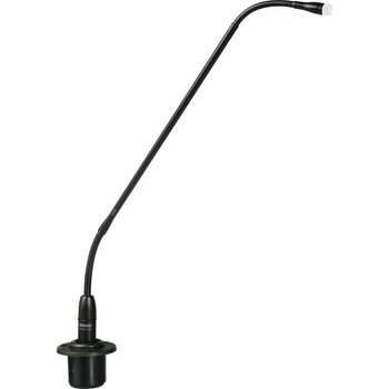 Shure Microflex MX418/N 18" Gooseneck Condenser Microphone, No Cartridge, Attached Preamplifier with XLR, Shock Mount, Flange Mount, Snap-Fit Foam Windscreen (MX418/N)