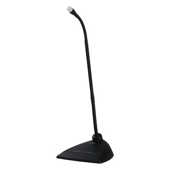 Shure Microflex MX418D/N 18" Desktop Gooseneck Condenser Microphone, No Cartridge, Attached 10' XLR Cable, Logic Functions, Programmable Switch and LED Indicator, Attached Desktop Base (MX418D/N)