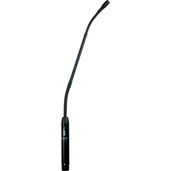 Shure Microflex MX418S/C 18" Cardioid Gooseneck Condenser Microphone, Attached Preamplifier with XLR, Shock Mount, Flange Mount, Snap-Fit Foam Windscreen, Mute Switch, LED Indicator (MX418S/C)
