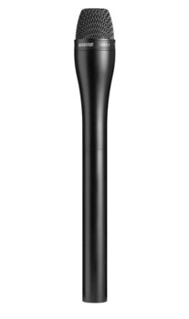 Shure Omnidirectional Dynamic Microphone, Black Finish with Extended Handle for Interviewing and Broadcast Applications (SM63LB)