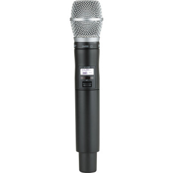 Shure Handheld Wireless Transmitter with SM86 Condenser Microphone Capsule for ULX-D Digital Wireless Systems, X52 Frequency Band for Professional Vocal Performance and Stable RF Transmission (ULXD2/SM86=-X52)
