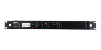 Shure Dual Digital Wireless Receiver, X52 Frequency Band, Internal Power Supply, Includes 1/2 Wave Antenna and Rack Mounting Hardware for Professional RF Audio Systems and Stable Multi-Channel Performance (ULXD4D=-X52)