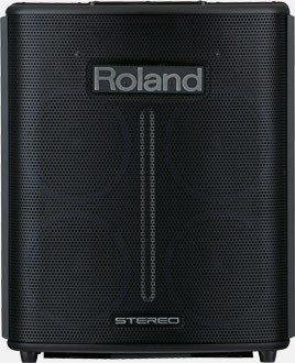 Roland Portable Stereo Digital PA System with 4-Channel Mixer, Battery or AC Operation, Built-In Effects, Anti-Feedback, and Wide Stereo Projection (BA-330)