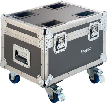 Stagg SLI FC-CYC60 Wooden flight case for 4x Cyclops 60 or other moving heads, on wheels