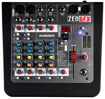 Allen & Heath ZED 6FX Compact 6 Input Analog Mixer with FX