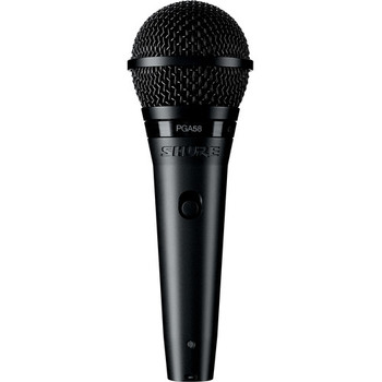 Shure PGA58-QTR Cardioid Dynamic Vocal Microphone, XLR–QTR Cable (PGA58-QTR)