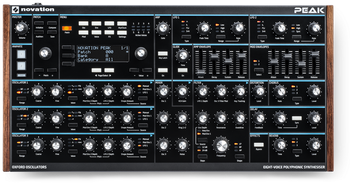 Novation Peak 8-Voice Polyphonic Synthesizer with New Oxford Oscillators, Analog Filters, and Advanced Modulation Controls (AMS-PEAK)