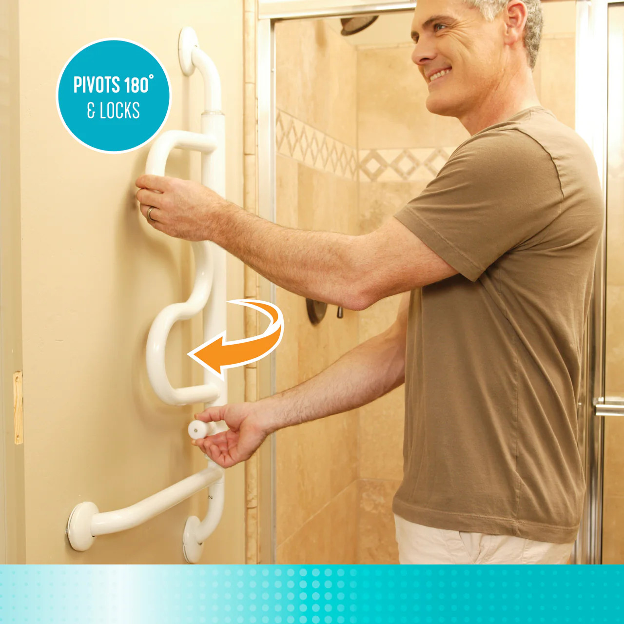 Stander Curve Security Pole and Grab Bar | ACG Medical