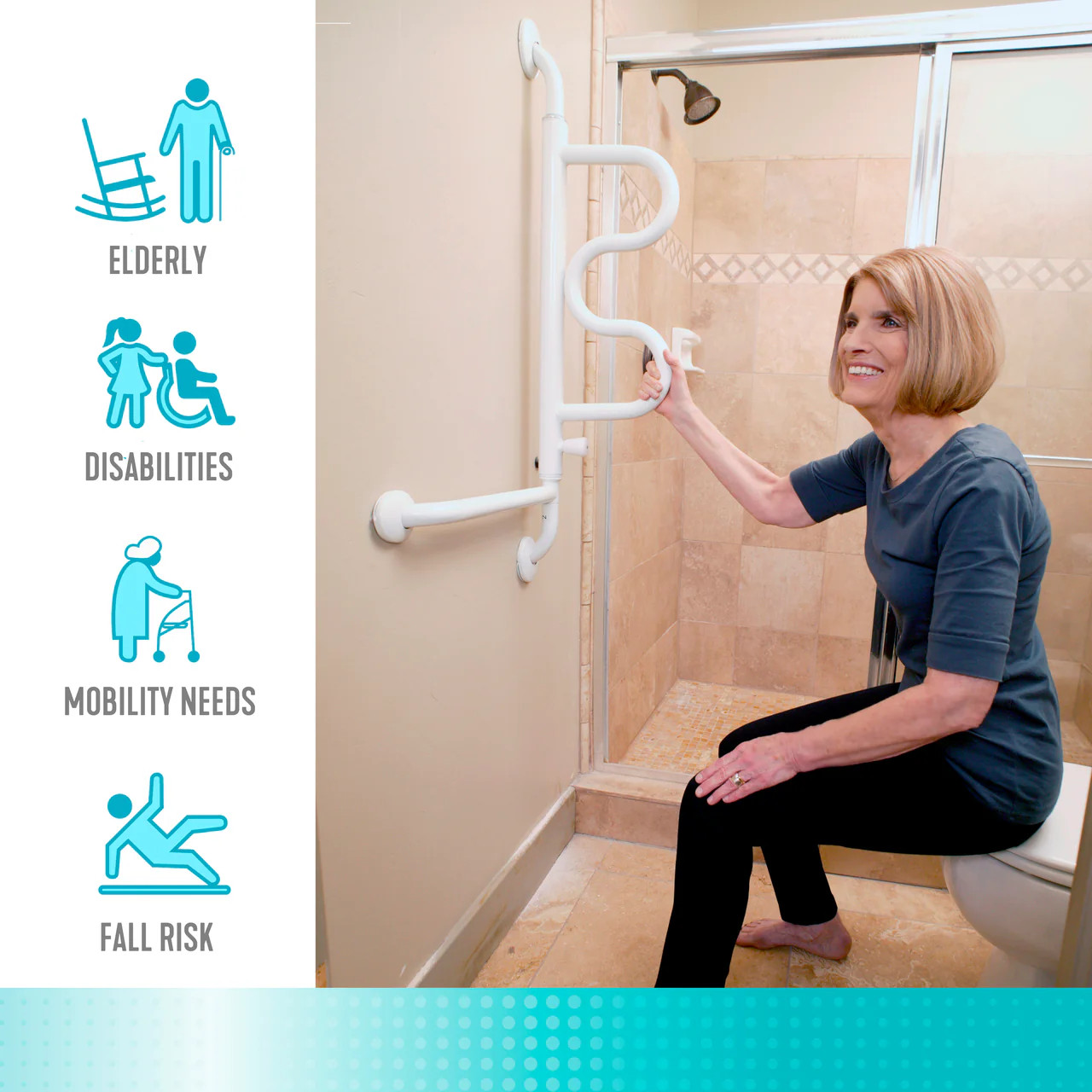 Stander Curve Security Pole and Grab Bar | ACG Medical