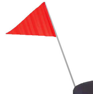 Golden Portable Scooter Safety Flag