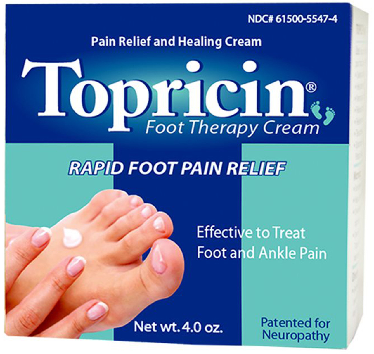 Topricin foot pain relief cream - 4 oz | ACG Medical Supply