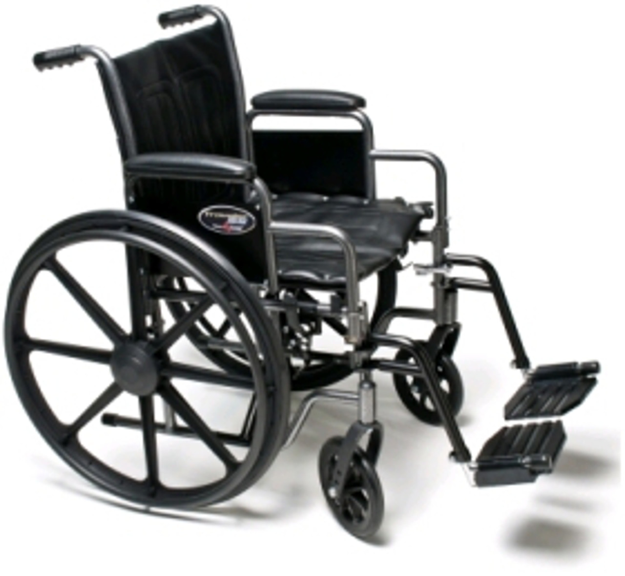 Everest & Jennings Traveler HD Wheelchair - 22" x 18" with Detachable Desk  Arms and Swingaway Footrests