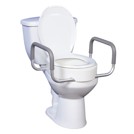 Drive Premium Toilet Seat Riser with Removable Arms/ELONGATED STYLE Drive Premium Toilet Seat Riser with Removable Arms/ELONGATED STYLE
